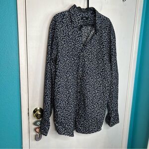 Boss long sleeves slim fit button down shirt mini floral print